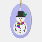 LGBT+ Pride Snowman Keramik Ornament (Links)