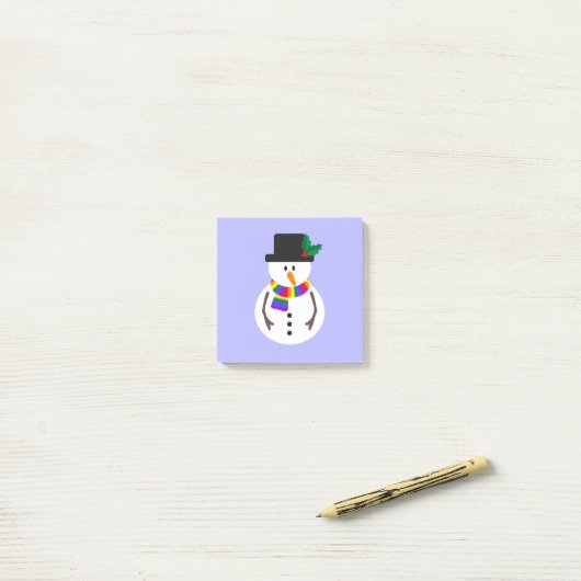 LGBT+ Pride Snowman Nachhinweise Post-it Klebezettel (Auf Schreibtisch)