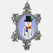 LGBT+ Pride Snowman Snowflake Ornament (Links)