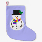 LGBT+ Pride Snowman Strumpf Kleiner Weihnachtsstrumpf (Vorderseite)