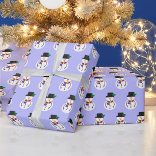 LGBT+ Pride Snowman Wrapping Paper Geschenkpapier