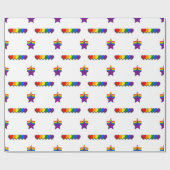 LGBT pride stars and hearts Wrapping Paper Geschenkpapier (Flach)