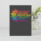 LGBT Pride Sunflower - Gleichberechtigung für ande Einladung (Stehend Vorderseite)