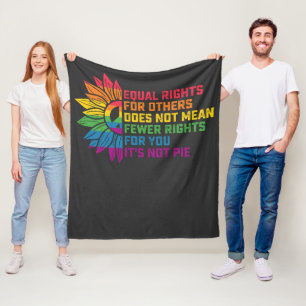 LGBT Pride Sunflower - Gleichberechtigung für ande Fleecedecke