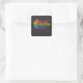 LGBT Pride Sunflower - Gleichberechtigung für ande Quadratischer Aufkleber (Tasche)