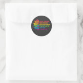 LGBT Pride Sunflower - Gleichberechtigung für ande Runder Aufkleber (Tasche)