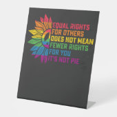 LGBT Pride Sunflower - Gleichberechtigung für ande Sockelschild (Vorderseite)