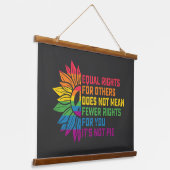 LGBT Pride Sunflower - Gleichberechtigung für ande Wandteppich Mit Holzrahmen (Gewinkelt)