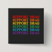 LGBT-Pride-Support-Drag ist kein Verbrechen Button (Vorderseite)