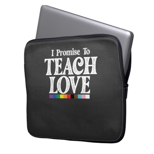 LGBT Pride Teacher verspreche ich, Liebe Gay zu le Laptopschutzhülle (Vorderseite Links)