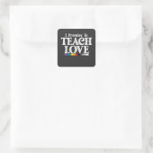 LGBT Pride Teacher verspreche ich, Liebe Gay zu le Quadratischer Aufkleber (Tasche)