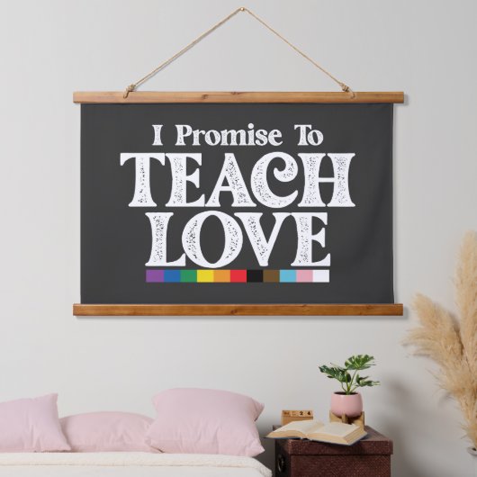 LGBT Pride Teacher verspreche ich, Liebe Gay zu le Wandteppich Mit Holzrahmen (Schlafzimmer)