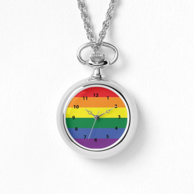 LGBT-Pride-Uhren (Zahlen) Armbanduhr (Vorderseite)