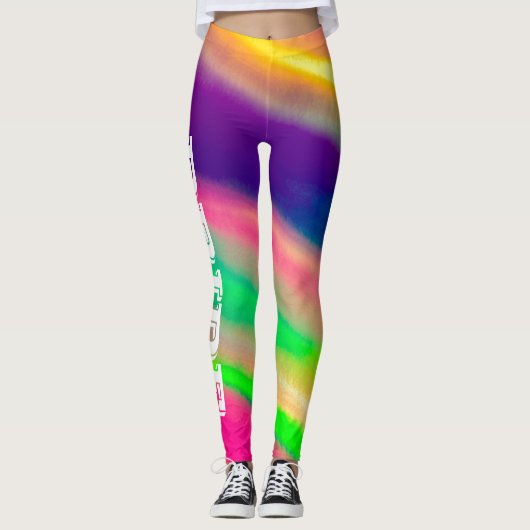 LGBT Pride Watercolor Rainbow Leggings (Vorderseite)