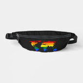 LGBT pride world map Bauchtasche (Vorderseite)