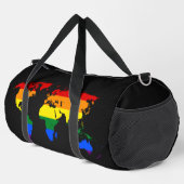 LGBT pride world map Duffle Bag (Rechte Ecke)