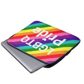 LGBT-Prix 8 Streifen Regenbogen Laptopschutzhülle (Vorne Knopf)