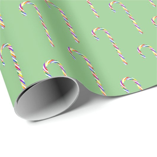 LGBT+ Prix Candy Cane Wrapping Paper Geschenkpapier (Rolleneckpunkt)