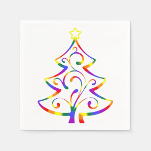 LGBT+ Prix Christmas Tree Paper Napkins Serviette