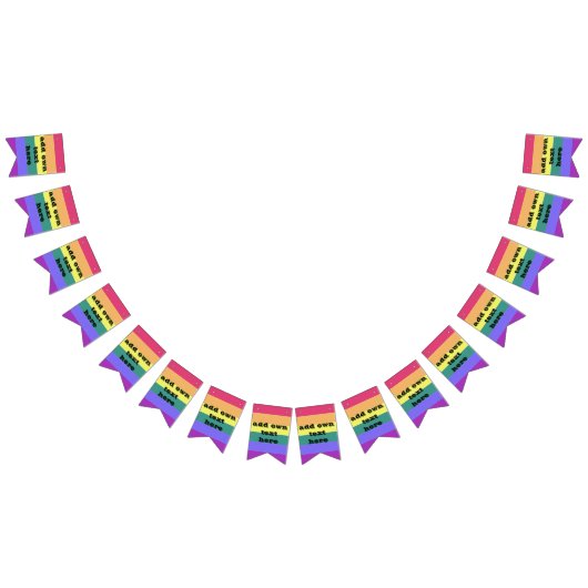 LGBT-Prix-Flag, fügen Sie benutzerdefinierten Text Wimpelkette (Alle)