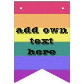 LGBT-Prix-Flag, fügen Sie benutzerdefinierten Text Wimpelkette (Zweite Fahne)