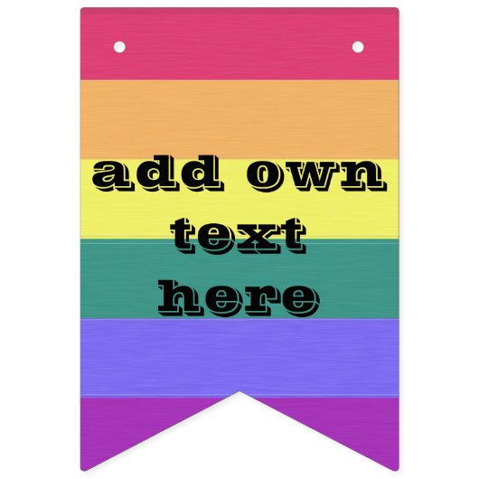 LGBT-Prix-Flag, fügen Sie benutzerdefinierten Text Wimpelkette (Zweite Fahne)