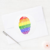 LGBT-Prix-Flagge Runder Aufkleber (Umschlag)