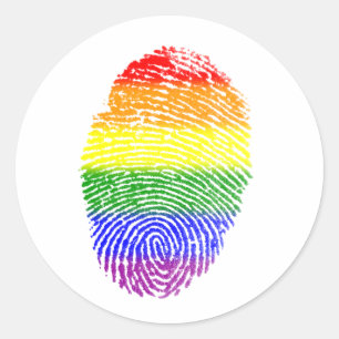LGBT-Prix-Flagge Runder Aufkleber