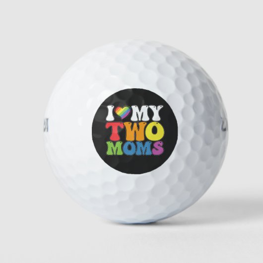 LGBT Prix I Liebe meine zwei Mamas Gay Lesbian Sup Golfball (Vorderseite)