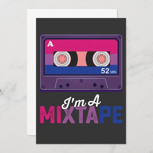 LGBT Prix in a Mixtape Cassette Bi Einladung (Vorne/Hinten)