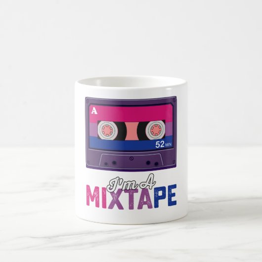 LGBT Prix in a Mixtape Cassette Bi Kaffeetasse (Mittel)