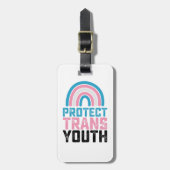 LGBT Prix Schützen Trans Transgender-Jugendkids Gepäckanhänger (Vorderseite vertikal)