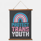 LGBT Prix Schützen Trans Transgender-Jugendkids Wandteppich Mit Holzrahmen (Vorderseite)