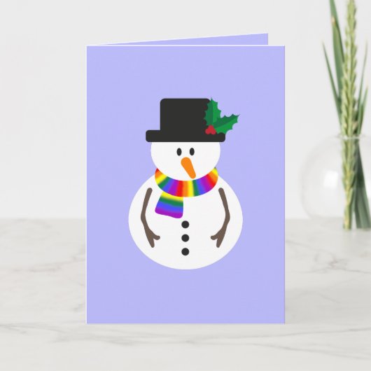 LGBT+ Prix Snowman Weihnachtskarte Karte (Vorderseite)