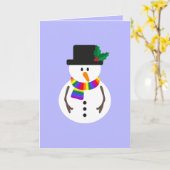LGBT+ Prix Snowman Weihnachtskarte Karte (Gelbe Blume)
