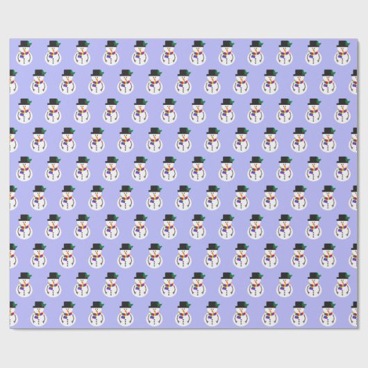 LGBT+ Prix Snowman Wrapping Paper Geschenkpapier (Flach)