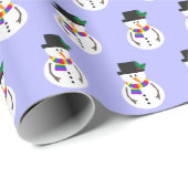 LGBT+ Prix Snowman Wrapping Paper Geschenkpapier (Rolleneckpunkt)
