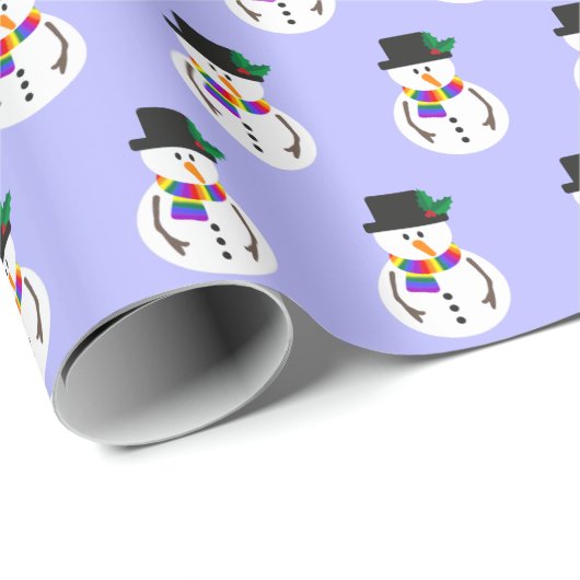 LGBT+ Prix Snowman Wrapping Paper Geschenkpapier (Rolleneckpunkt)