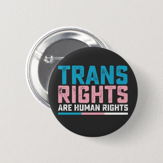 LGBT Prix Trans Rights sind Menschenrechte Button (Vorne & Hinten)