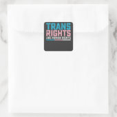 LGBT Prix Trans Rights sind Menschenrechte Quadratischer Aufkleber (Tasche)