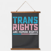 LGBT Prix Trans Rights sind Menschenrechte Wandteppich Mit Holzrahmen (Vorderseite)