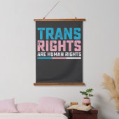 LGBT Prix Trans Rights sind Menschenrechte Wandteppich Mit Holzrahmen (Schlafzimmer)