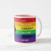 LGBT Progress Pride Rainbow-Flag mit benutzerdefin Zweifarbige Tasse (VorderseiteRechts)