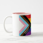 LGBT Progress Pride Rainbow-Flag mit benutzerdefin Zweifarbige Tasse (Links)