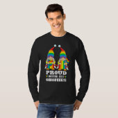 LGBT Proud Design Gnomes Couples Rainbow Colors T-Shirt (Vorne ganz)