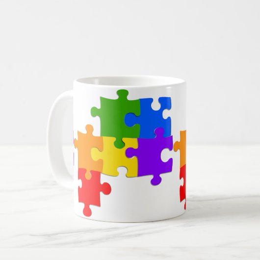 LGBT Puzzlespiel Kaffeetasse (Vorderseite Links)