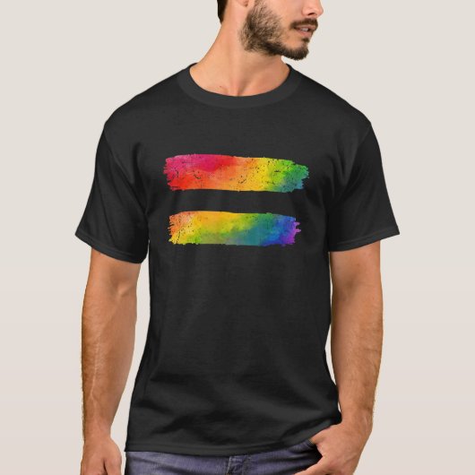 LGBT Q Equality Gay Pride Lesbian Rainbow Flag Pro T-Shirt (Vorderseite)