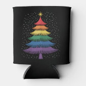 LGBT-Q Pride Christmas Tree Pajama Rainbow Flag Dosenkühler (Vorderseite)