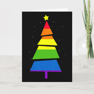 Lgbt-q Pride Regenbogenflagge Schwule Weihnachtsba Karte