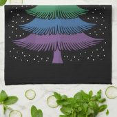 LGBT-Q Pride-Weihnachtsbaum-Pyjama-Regenbogenflagg Geschirrtuch (Gefaltet)